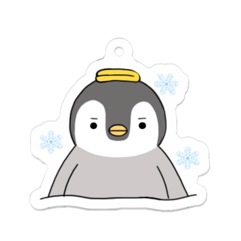 水風呂でクールなペンギンキーホルダー