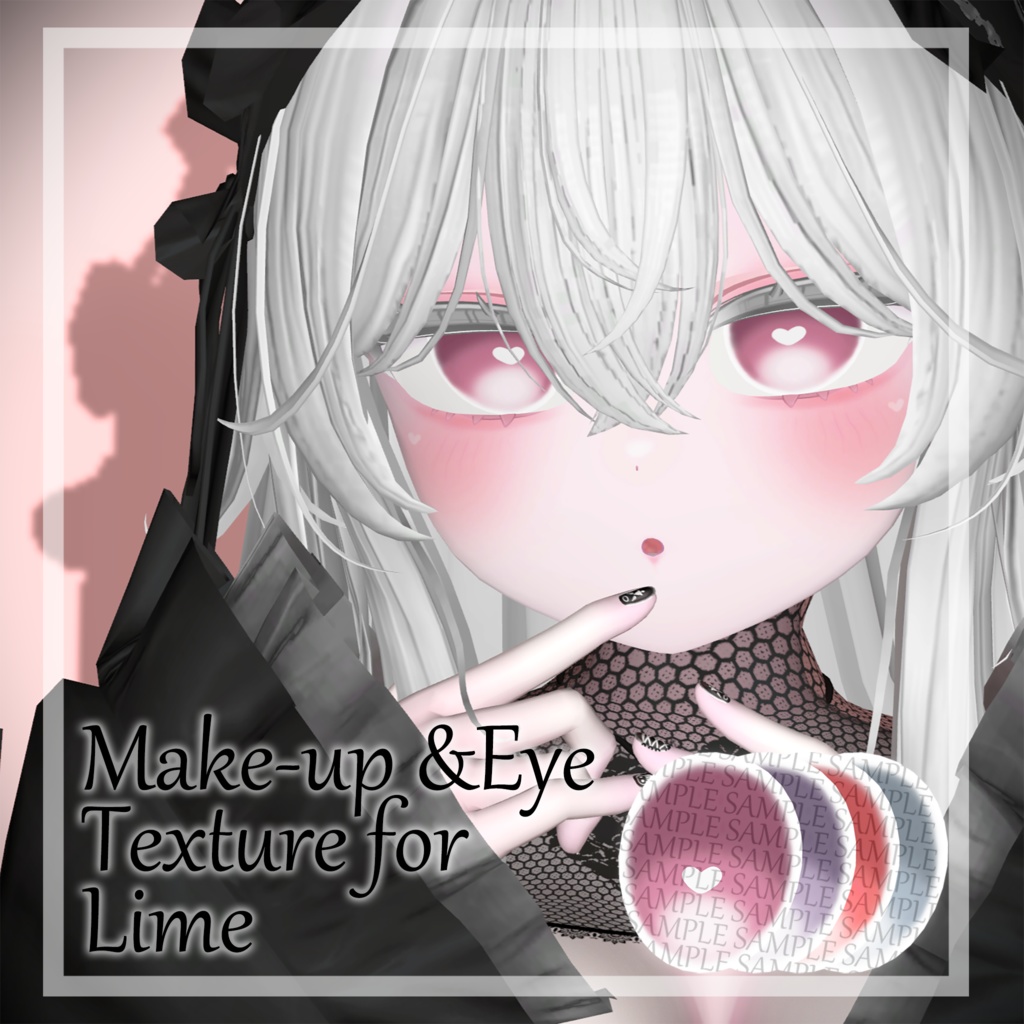 ライム用 Soft-heart 瞳&メイクテクスチャー Make-up and Eye Texture for Lime
