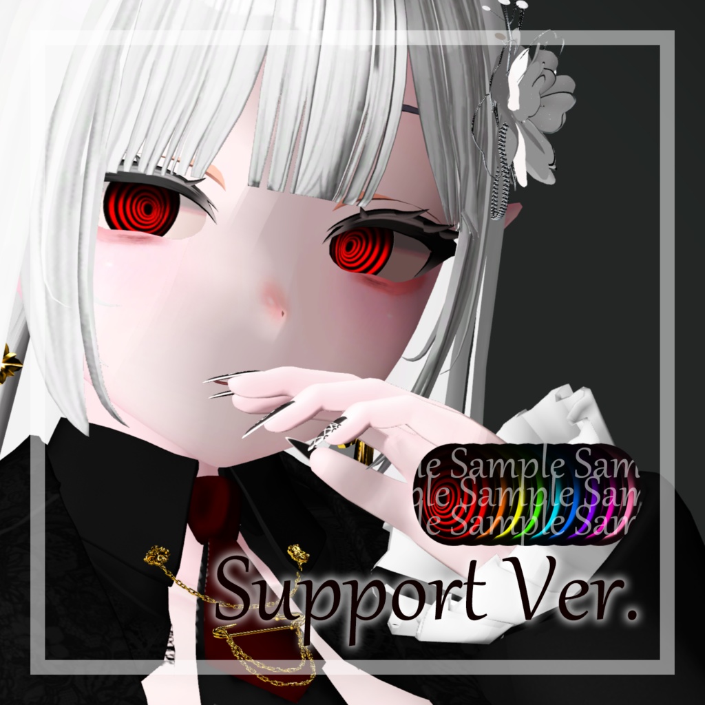 ウルフェリア用 シンプルアイ&同心円瞳 メイク&瞳テクスチャー Make up and Eye Texture for Wolferia