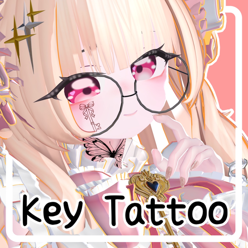 【無料版あり】鍵タトゥー 8種類詰め合わせ Key Tattoo 8 Types