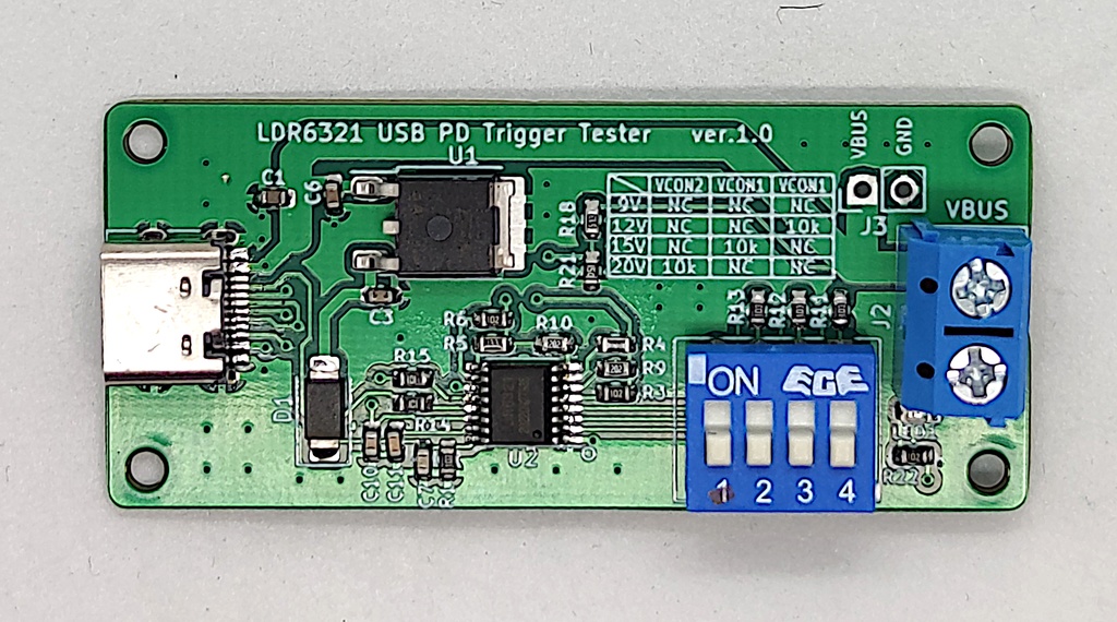 USB PD&QCトリガ用基板(LDR6321バージョン)