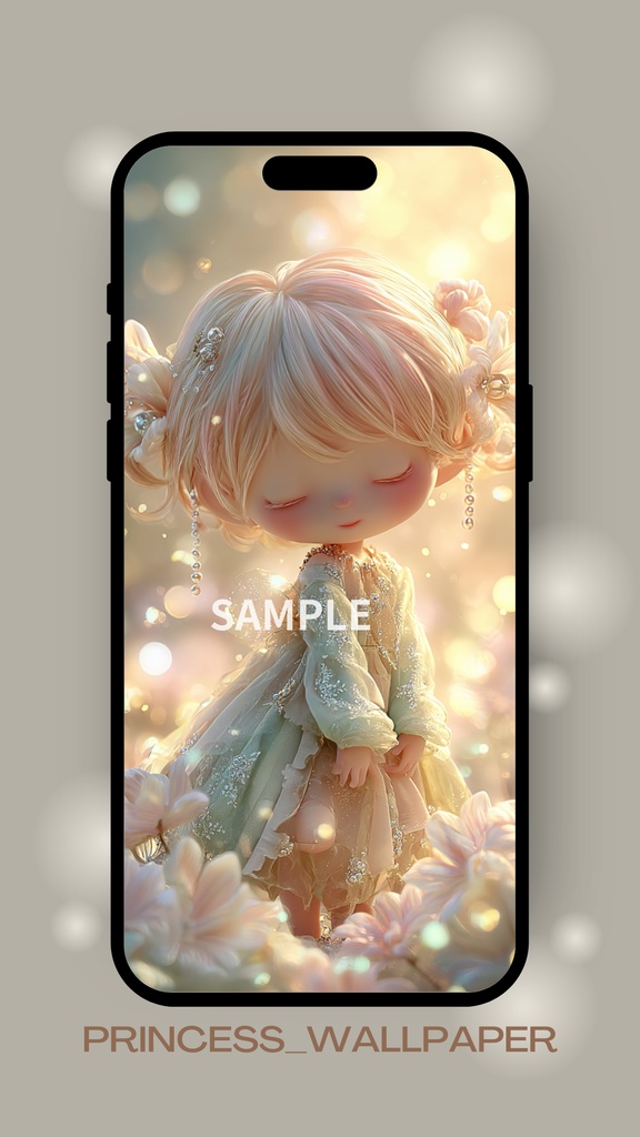 🪄 癒し × かわいさ × 光の魔法 – Light Blossom Princess 🌈 スマホ壁紙(princess_wallpaper02)