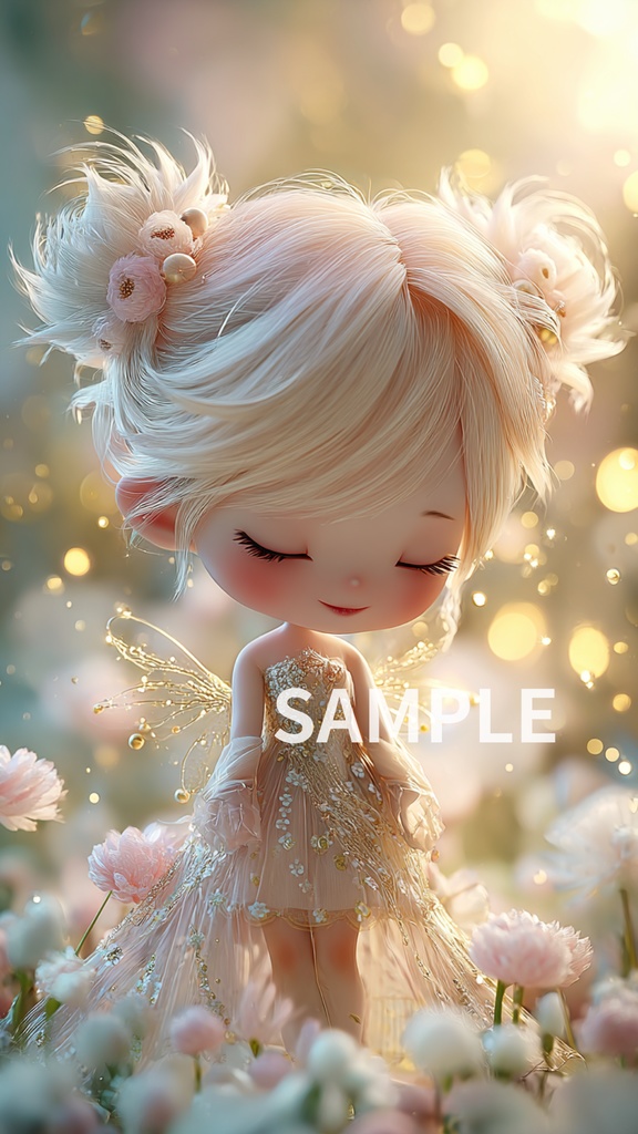 🪄 癒し × 花 × 光の魔法 – スマホ壁紙 🌸princess_wallpaper 03