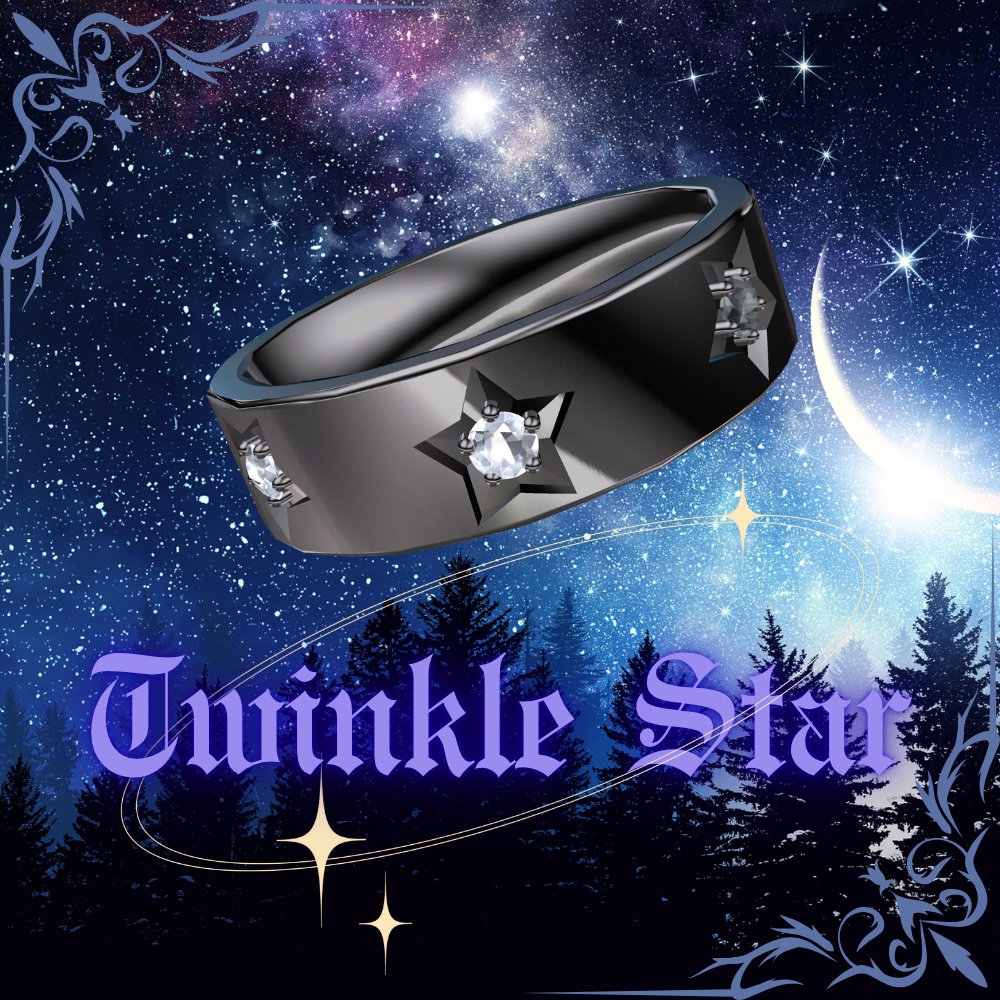 【VRC想定_リング5本セット】Starry Nightシリーズ【単体購入可】【初作品】