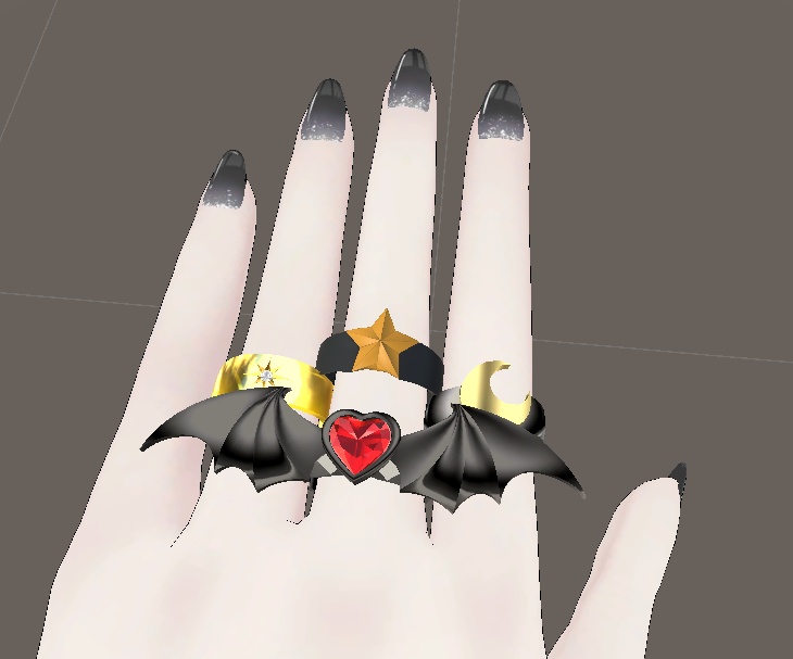 🦇新作追加【VRC想定_アクセサリー4種セット】Veinシリーズ【単体購入可】