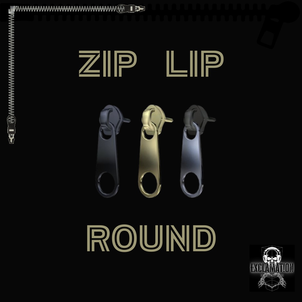 【VRC想定_ジッパー型ピアス】Zip Lip