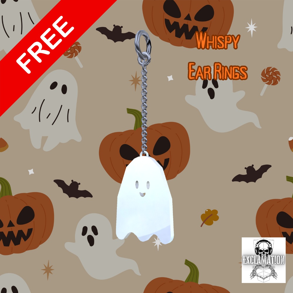 【無料】ハロウィン【VRC想定_シーツお化けアクセ2種セット】