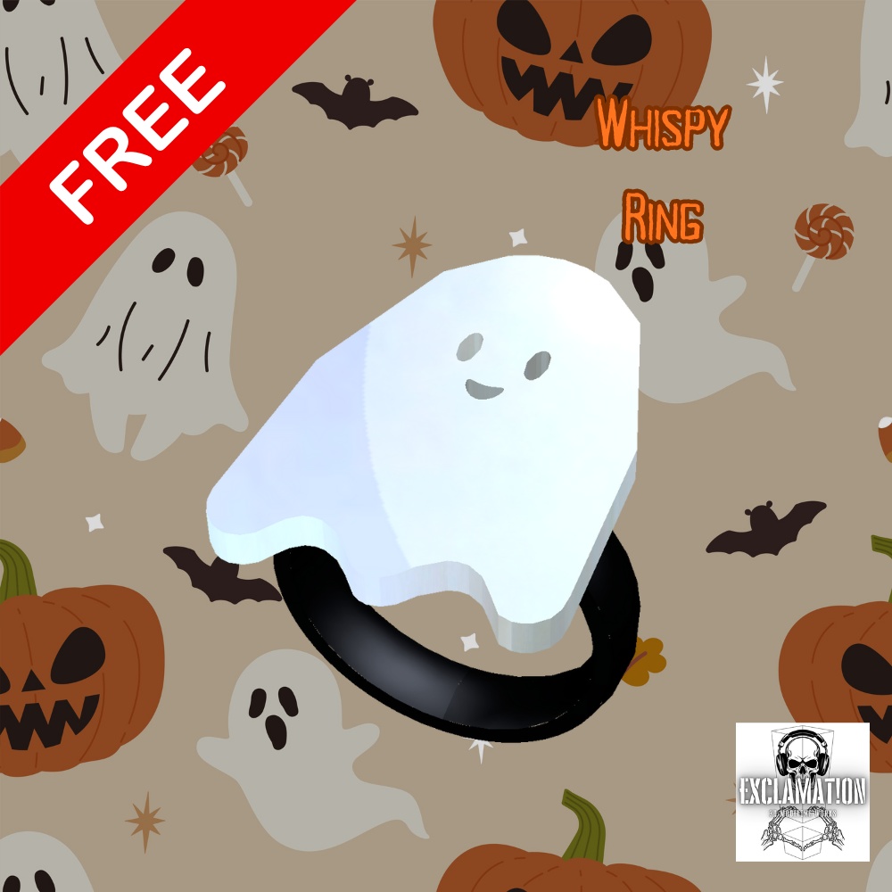 【無料】ハロウィン【VRC想定_シーツお化けアクセ2種セット】