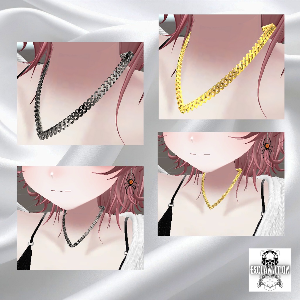 【リゼ(Rize)完全対応】喜平チェーン【VRC想定ネックレスチェーン】