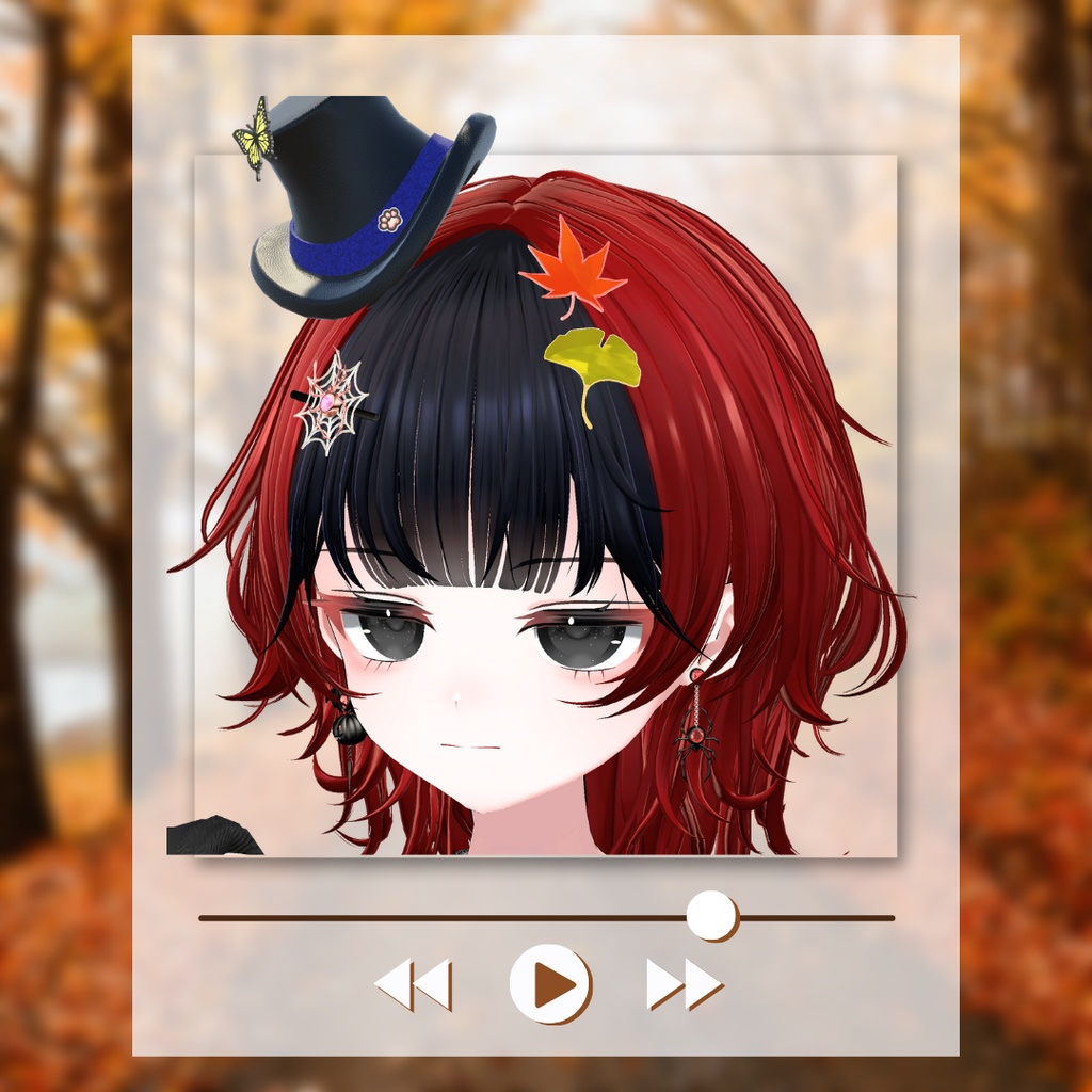 VRC想定 秋の葉っぱ2種ヘアピンセット