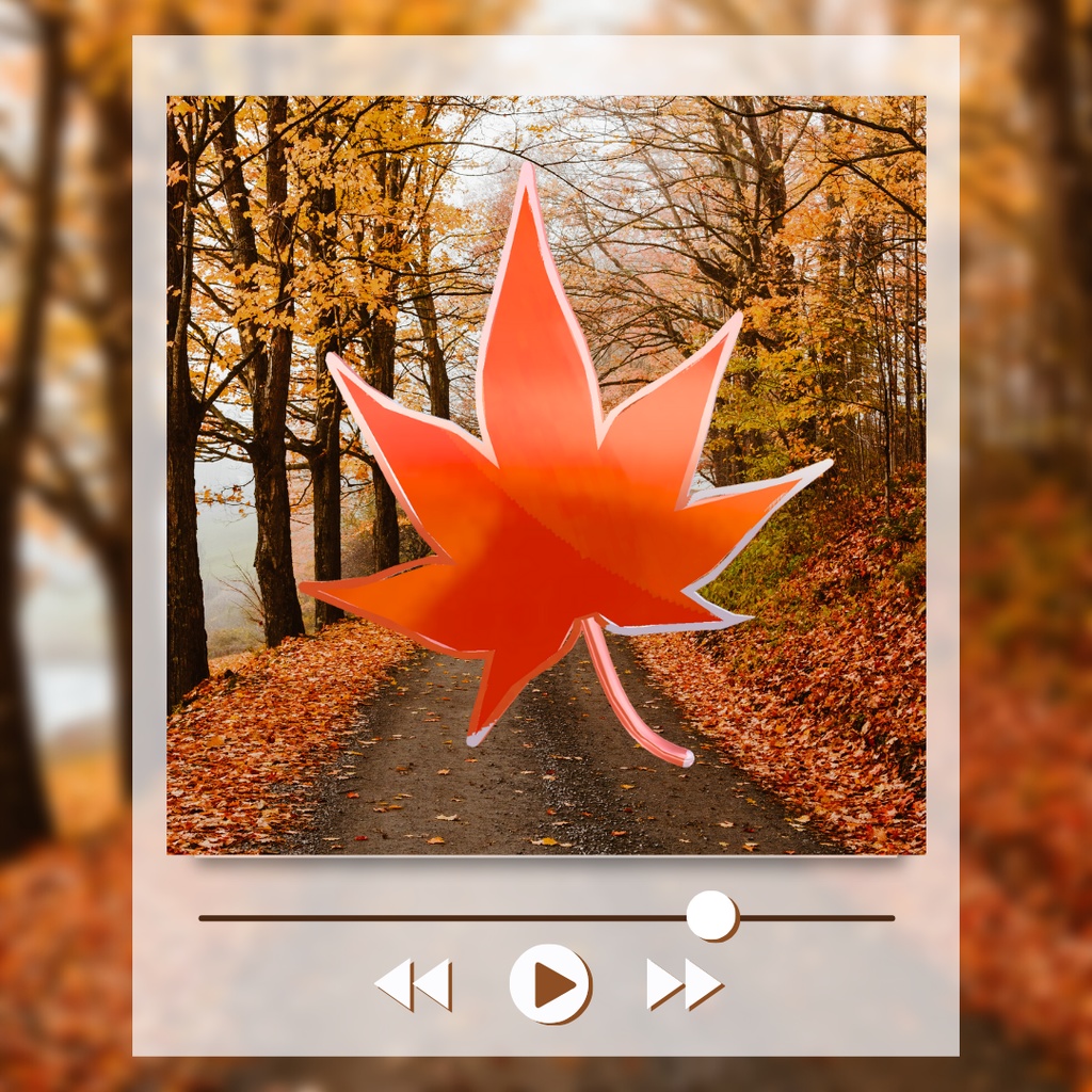 VRC想定 秋の葉っぱ2種ヘアピンセット