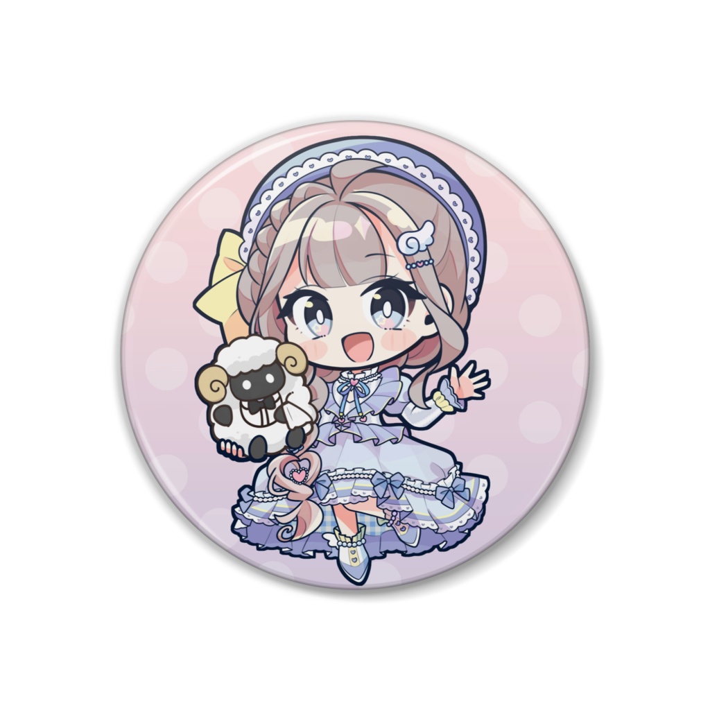【心ノ羽ななせ】執事といっしょミニキャラ缶バッジ