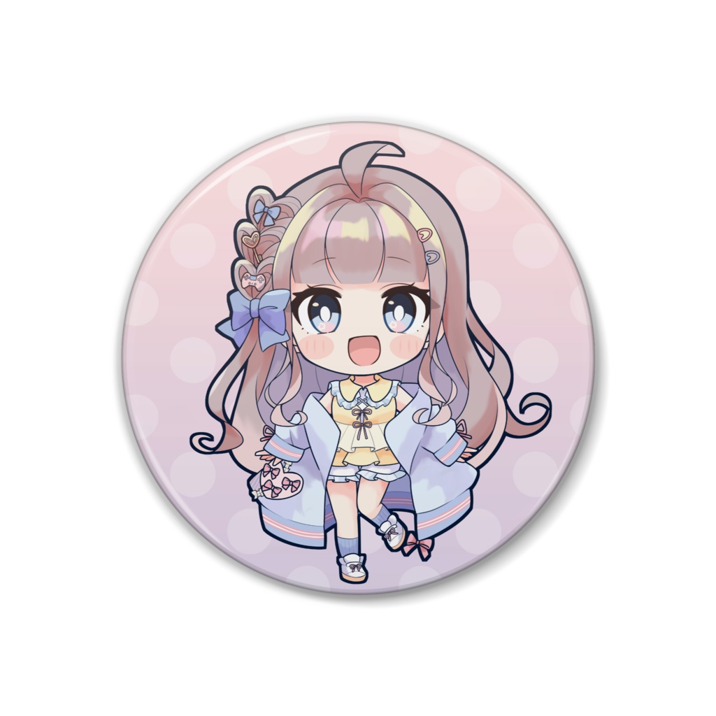 【心ノ羽ななせ】ミニキャラ缶バッジ