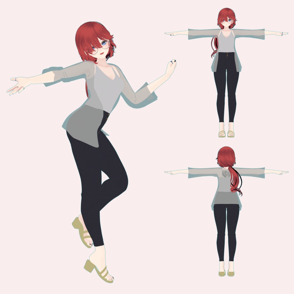 【桔梗・セレスティア・森羅対応】ハイウエストデニム