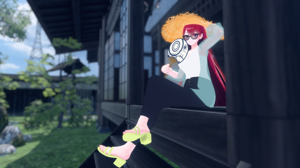 【桔梗・セレスティア・森羅対応】ハイウエストデニム