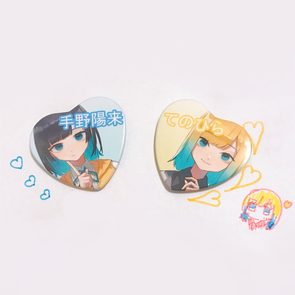 推しハート缶バッジ (全2種)