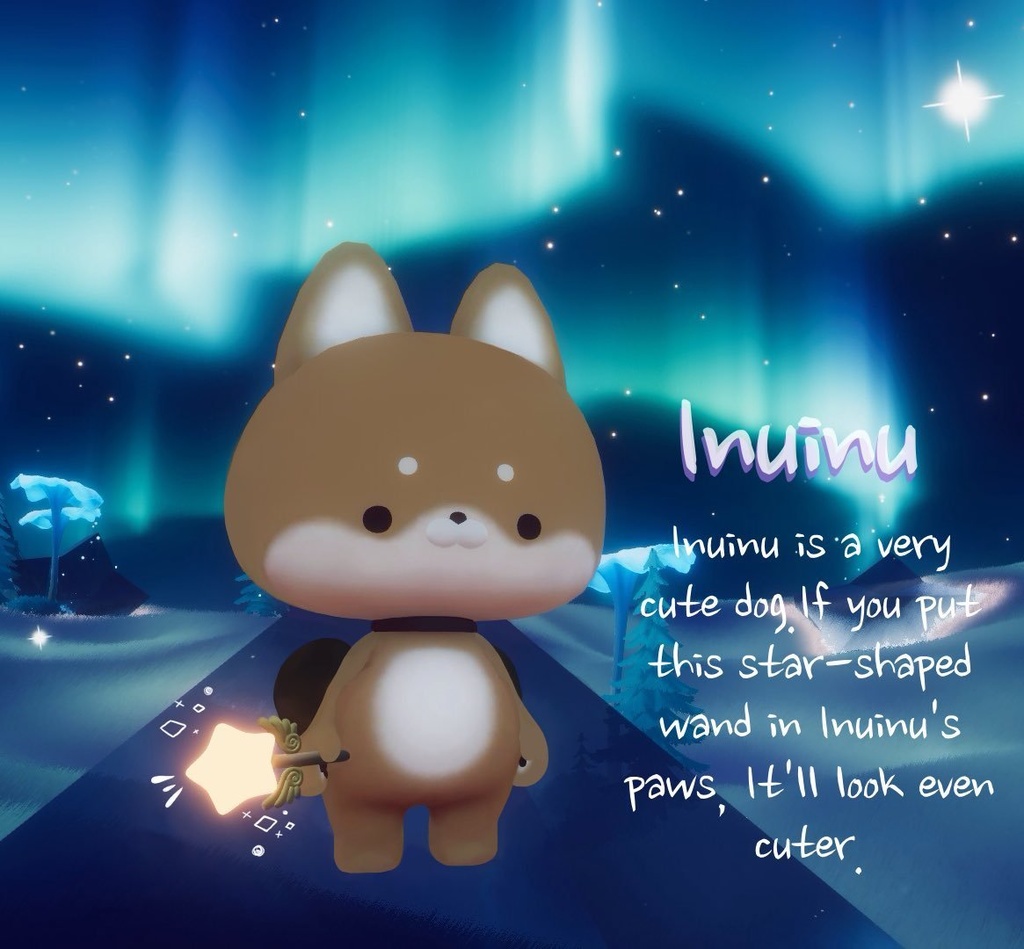 【VRChat/Quest対応】かわいく光る星のステッキ☆