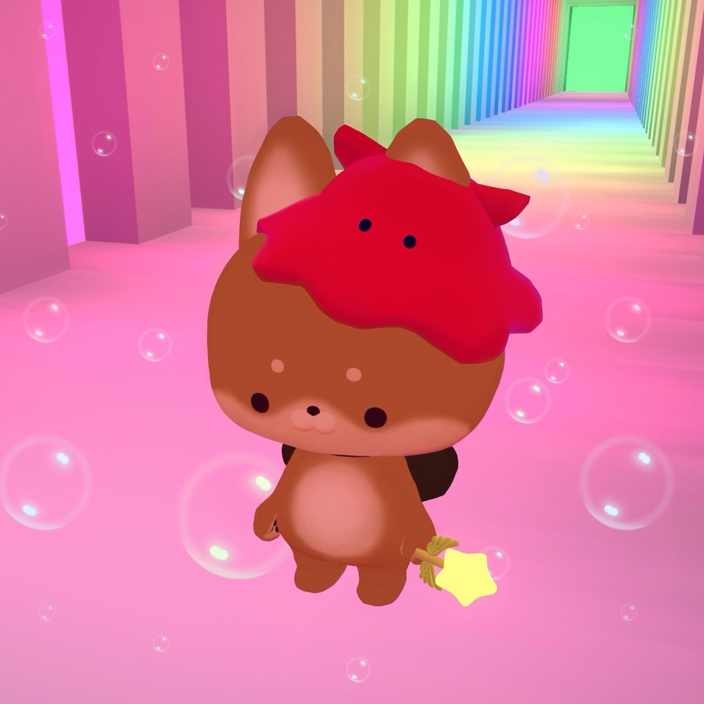 【ローポリ】シンプルなめんだこ帽子