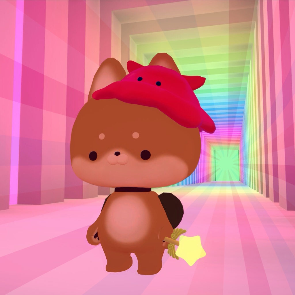 【ローポリ】シンプルなめんだこ帽子