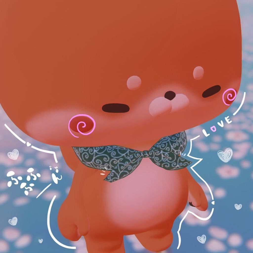 【VRChat/Quest対応】柴犬になれる?!唐草模様の風呂敷首巻