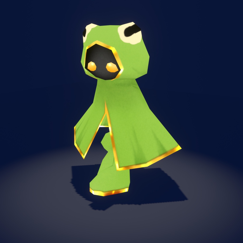 【VRC対応 3Dモデル_△256】RainFrog【オリジナル】