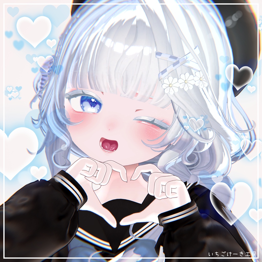 動く!光る!【輝夜/kaguya】💘Cupid Charm💘make up+eye texture + Face Anim
