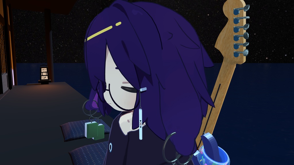 【VRC想定】点棒ピアス