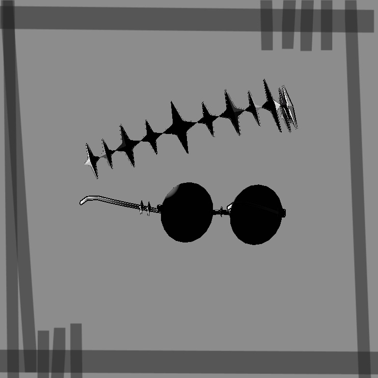 【VRC想定】【ツイステ】ジャックスケリントンのサングラスとヘッドアクセ【MA対応】【無料】