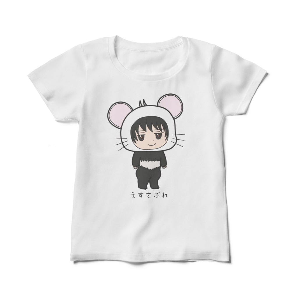 レディース白Tシャツ ねずみさぶれ（カラー）