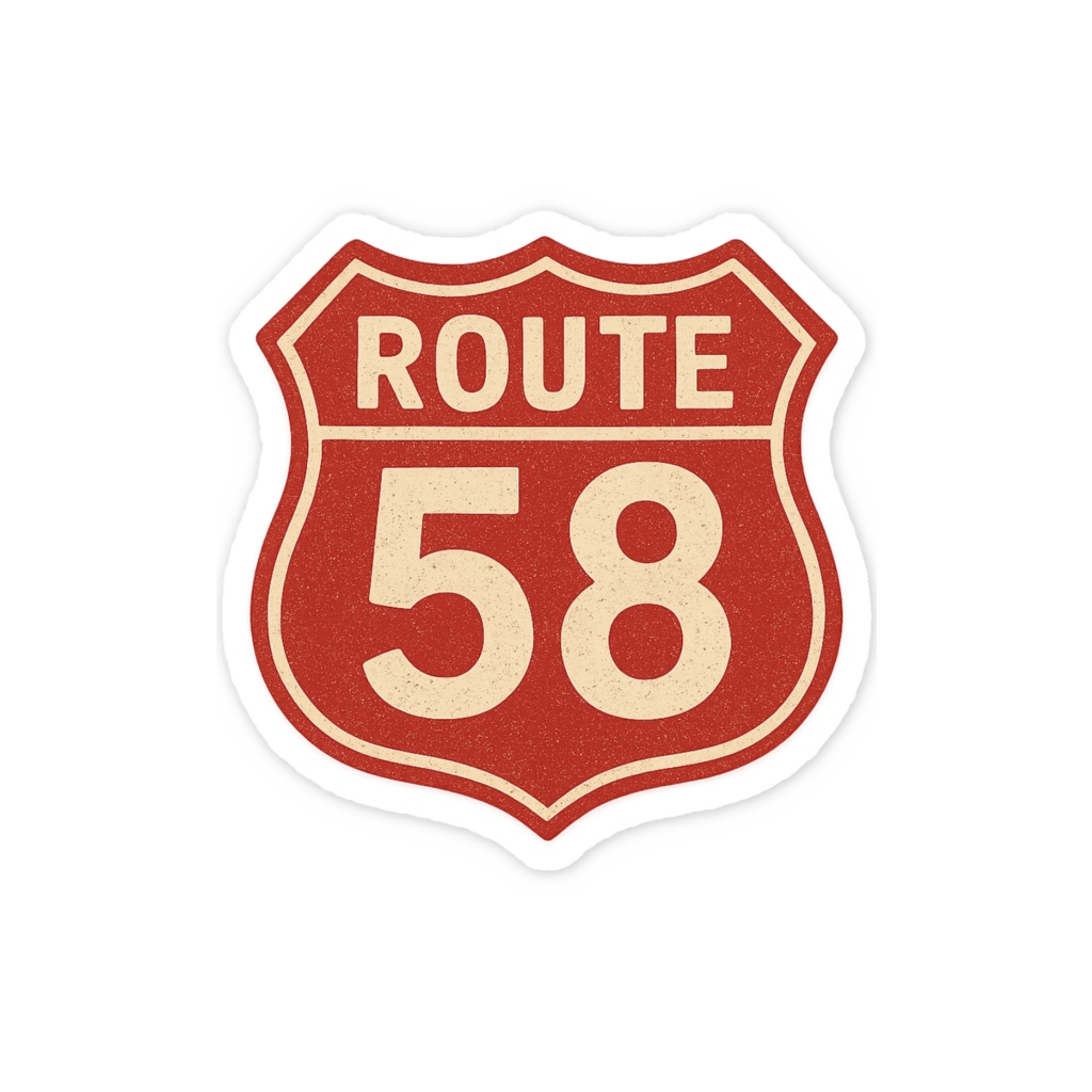 ROUTE58 スマホステッカー
