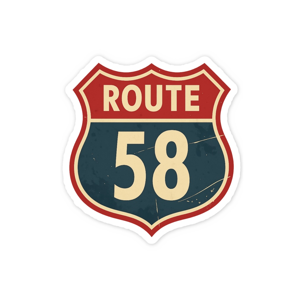 ROUTE58 スマホステッカー