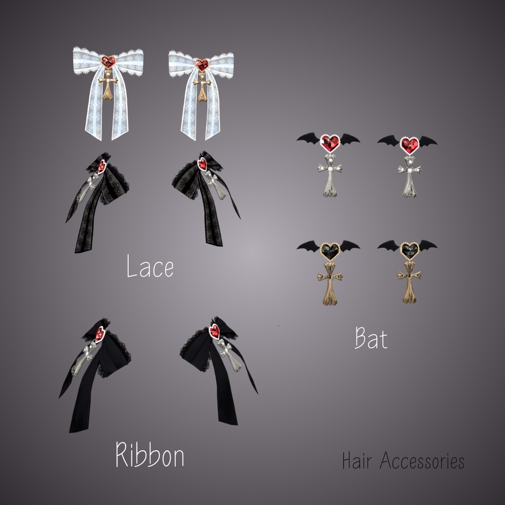 Heart & Cross Adornments