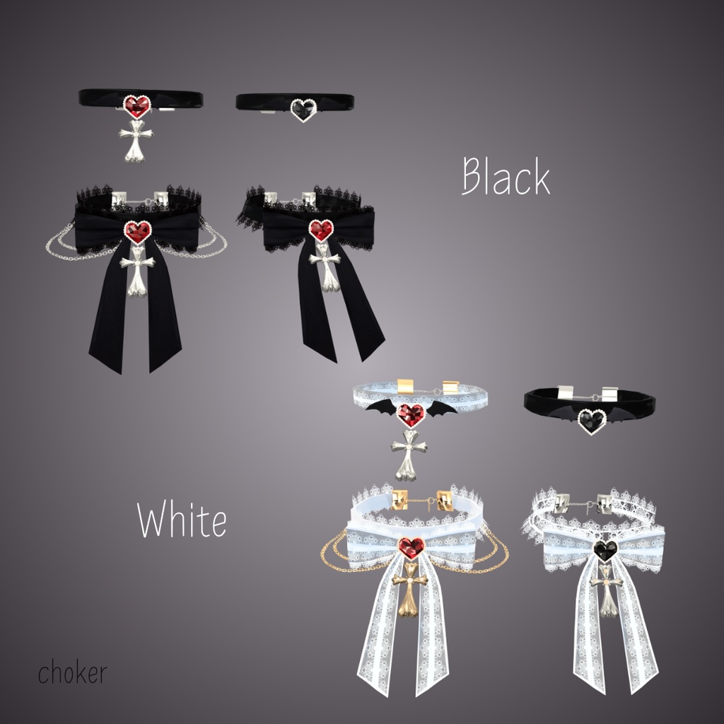 Heart & Cross Adornments