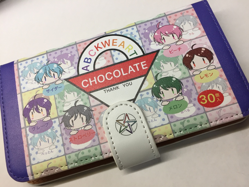 あべっくわーとお菓子パッケージ風スマートフォンケース