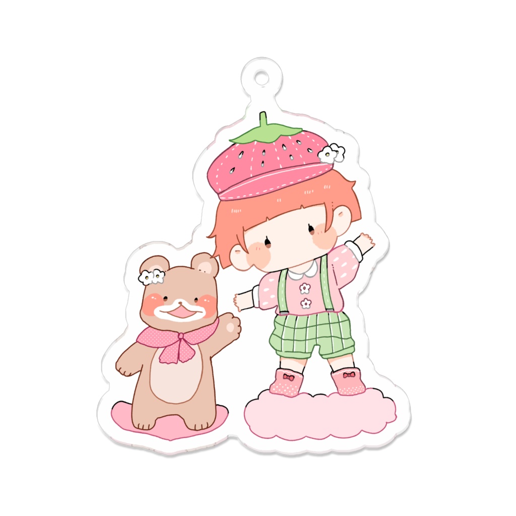 いちごかにくんのアクリルキーホルダー