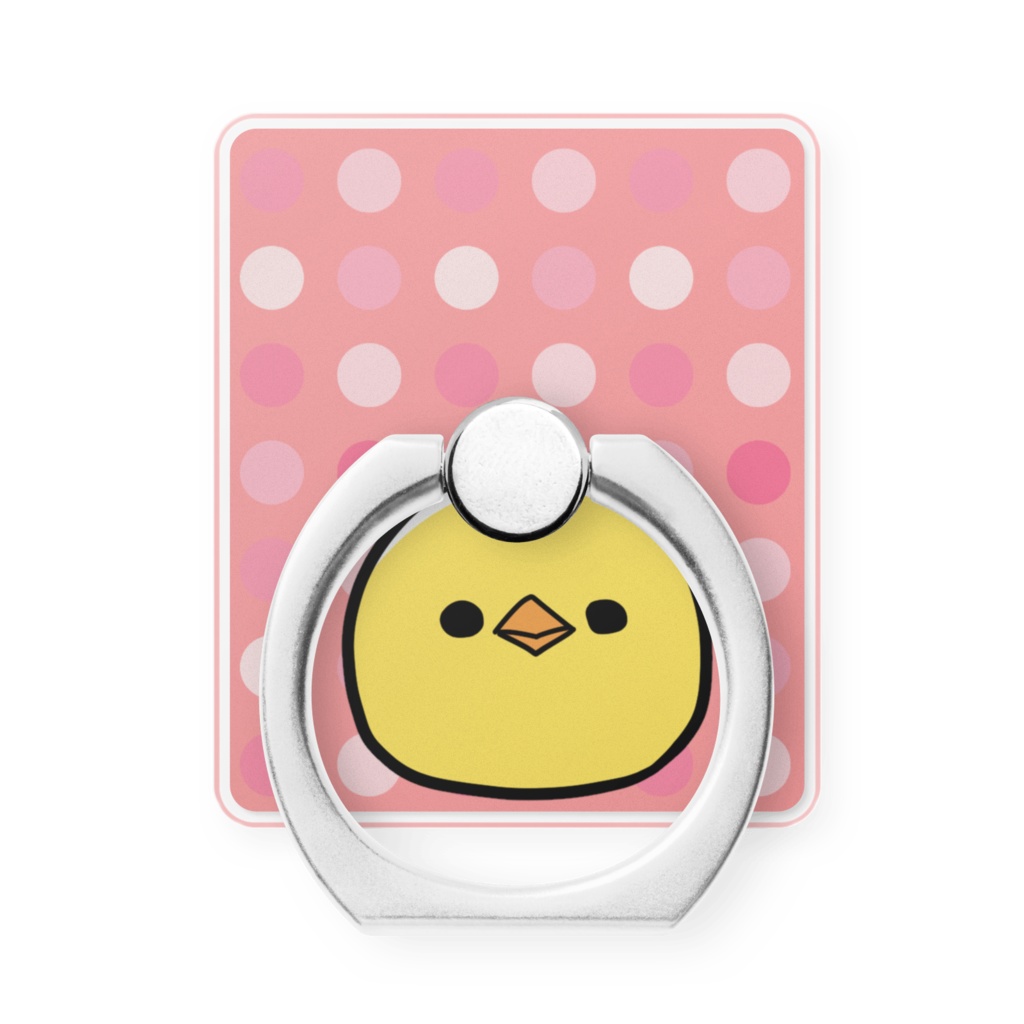 ひよこスマホリングピンク