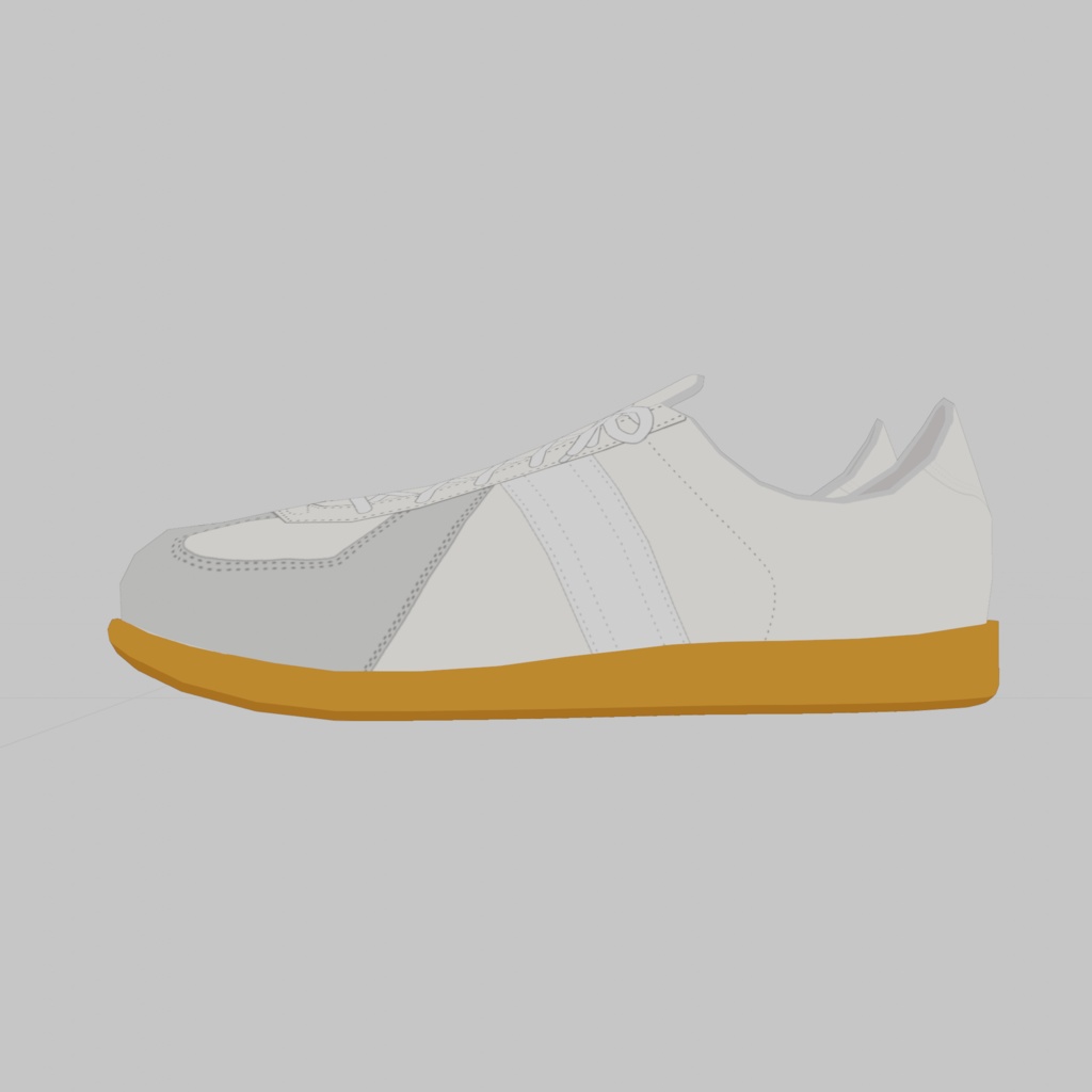 3Dモデル ドイツ軍スニーカー ジャーマントレーナー