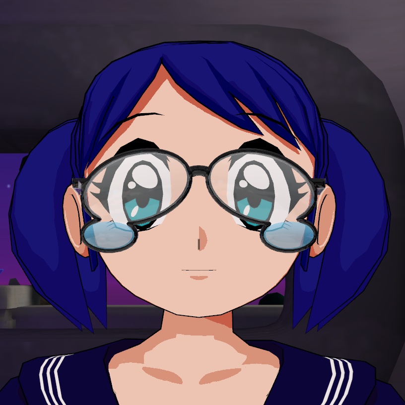 【VRChatアクセサリー】涙型めがね