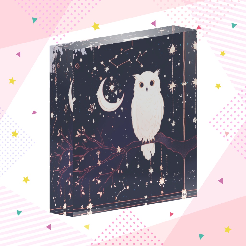 商売繁盛のヒーリングアートでアクリルブロック