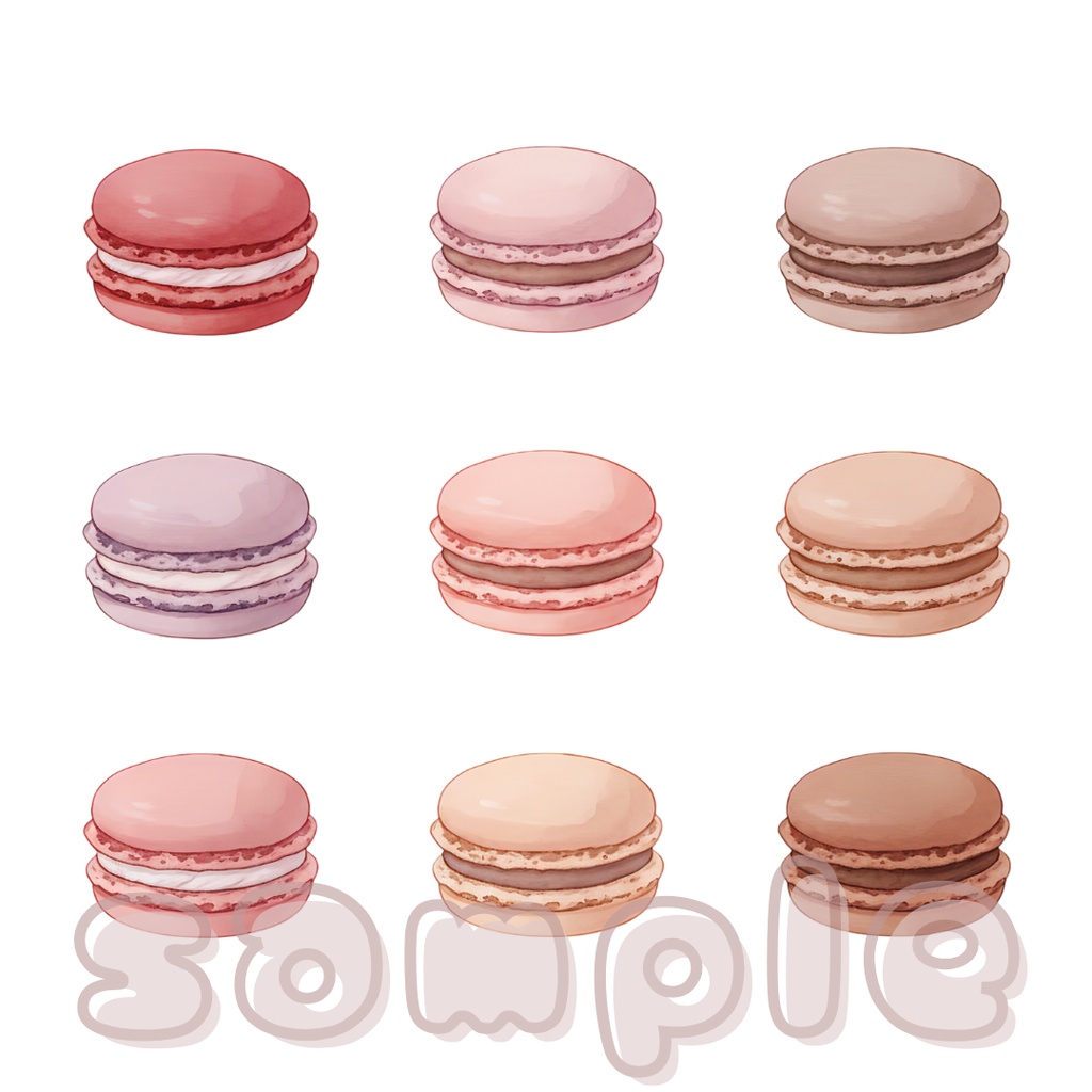 デジタルステッカー(高画質化して背景透過せず)36個set