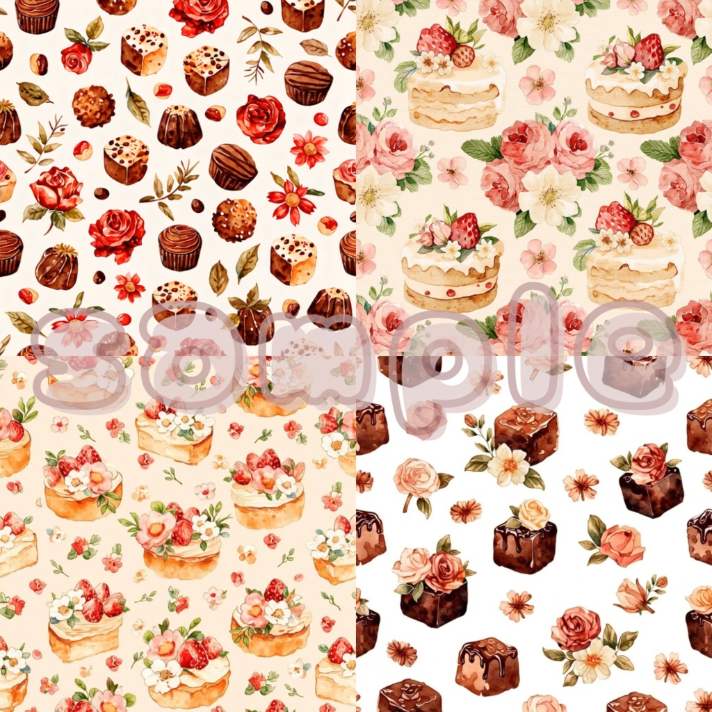 【デジタル】デザインペーパー素材 4枚セット