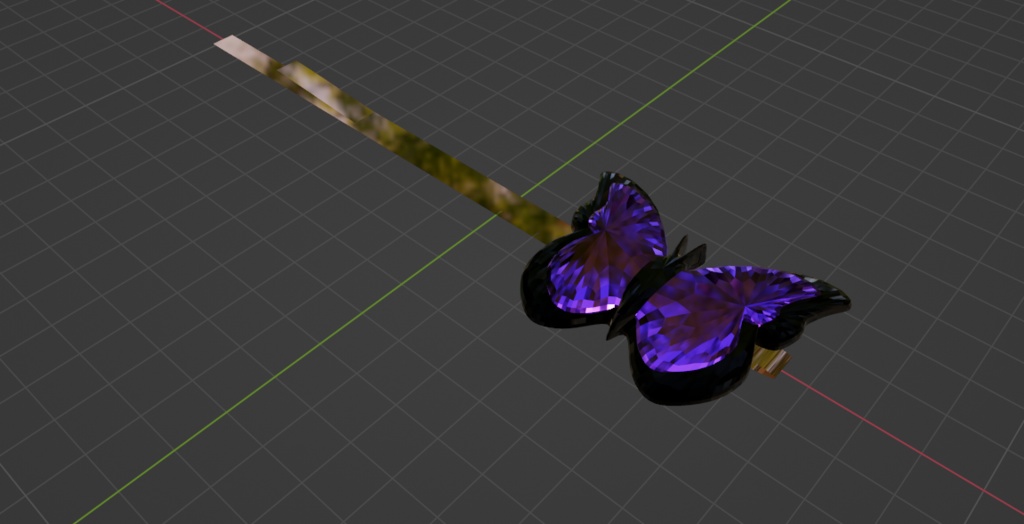 『VRChat想定アクセサリー』🦋蝶々の髪飾り(ヘアピン)💎