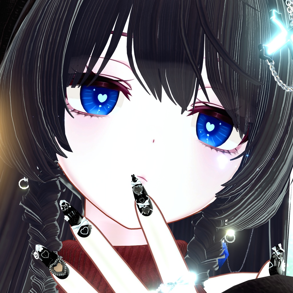 【6アバター対応】Point heart eye texture【10color】