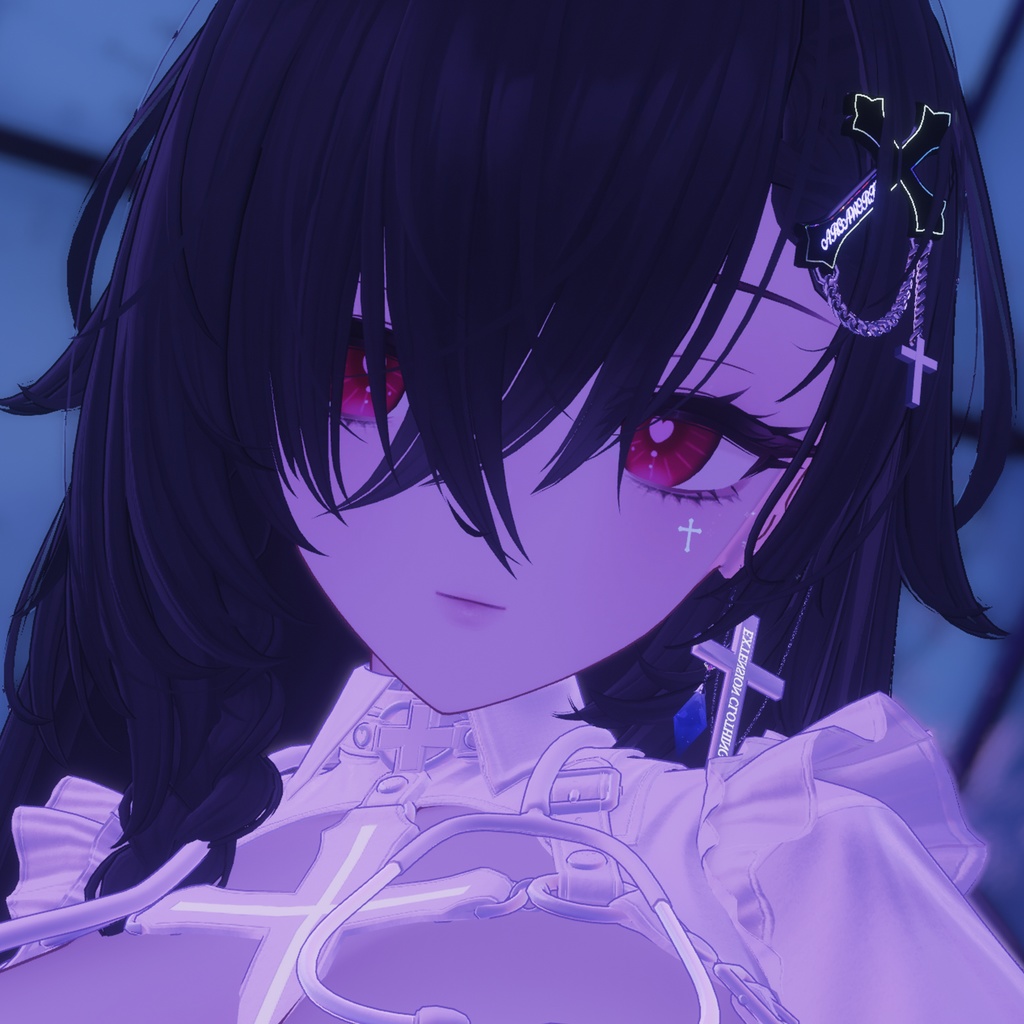 【6アバター対応】Point heart eye texture【10color】