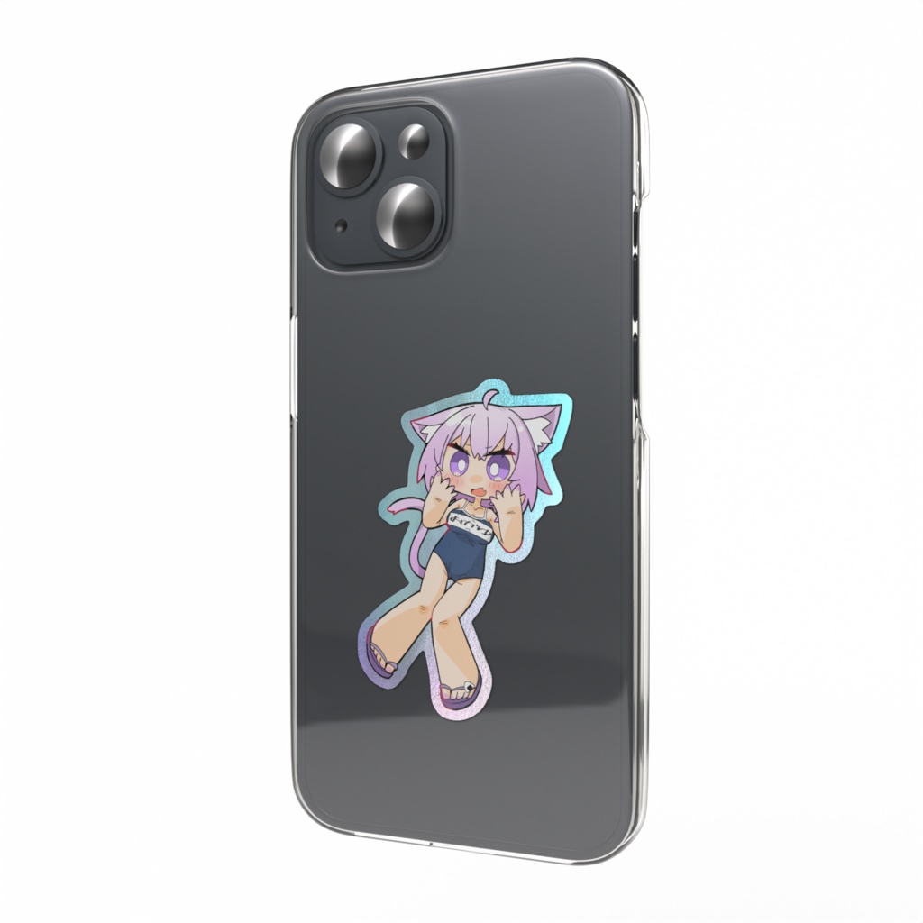 スク水おかゆんステッカー(オーロラ)