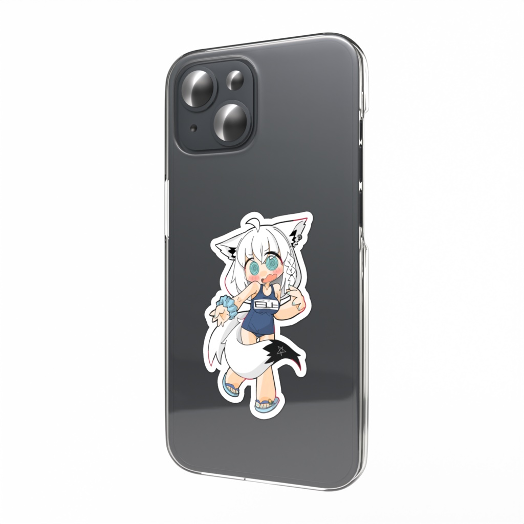 スク水フブちゃんスマホステッカー