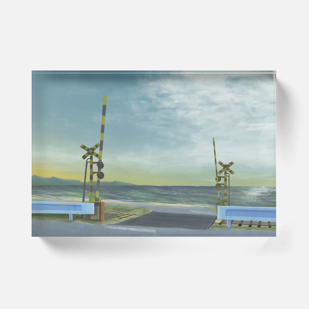 昼のふみきりブロック