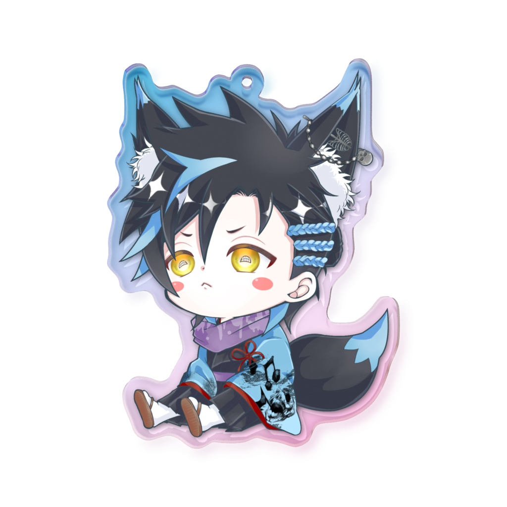 黒・ケモ夏オーロラアクキー