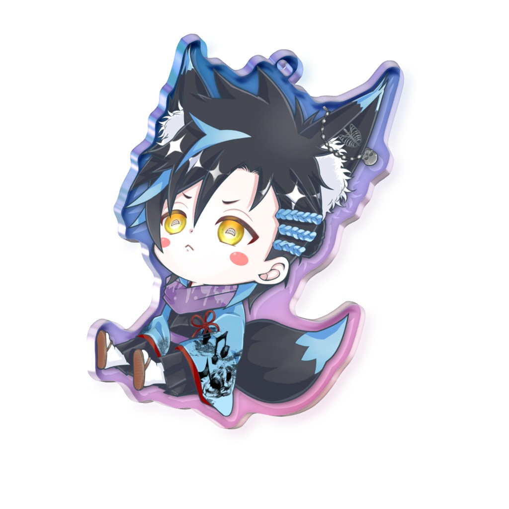 黒・ケモ夏オーロラアクキー