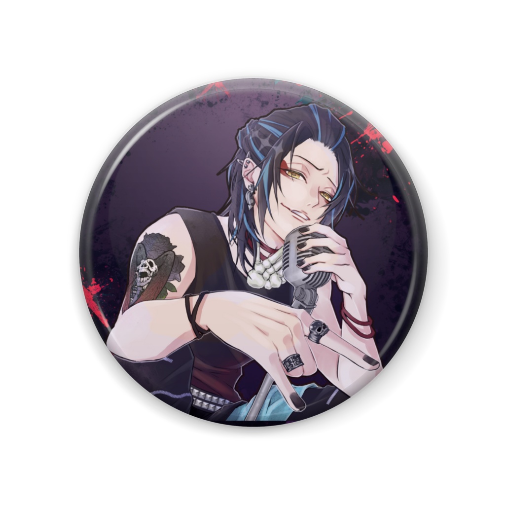 黒・夏 缶バッジ